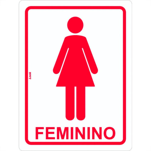 Placa Look 15X20Cm (Sanitario Feminino) - Kit C/5 Pecas Placa Look 15X20Cm (Sanitario Feminino) - Kit C/5 Pecas