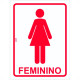 Placa Look 15X20Cm (Sanitario Feminino) - Kit C/5 Pecas Placa Look 15X20Cm (Sanitario Feminino) - Kit C/5 Pecas