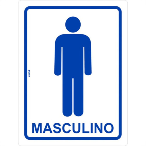 Placa Look 15X20Cm (Sanitario Masculino) - Kit C/5 Pecas Placa Look 15X20Cm (Sanitario Masculino) - Kit C/5 Pecas