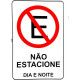 Placa Look 20X30Cm (Nao Estacione Dia/Noite) - Kit C/5 Pecas Placa Look 20X30Cm (Nao Estacione Dia/Noite) - Kit C/5 Pecas