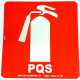 Placa Look 20X20Cm Fotoluminescente(Extintor Po Quimico) - Kit C/5 Pecas