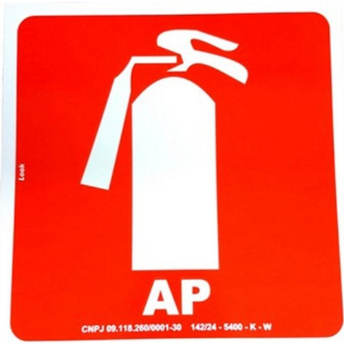 Placa Look 20X20Cm Fotoluminescente(Extintor Agua) - Kit C/5 Pecas Placa Look 20X20Cm Fotoluminescente(Extintor Agua) - Kit C/5 Pecas