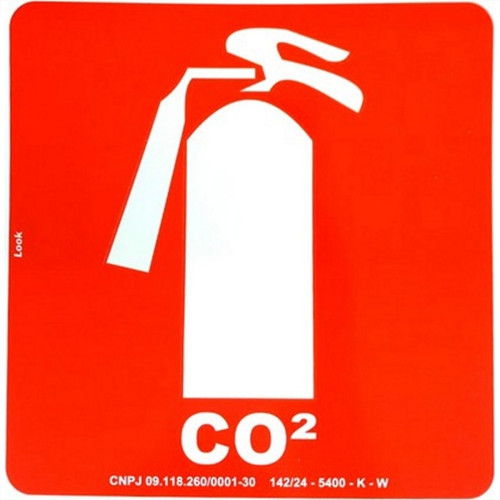 Placa Look 20X20Cm Fotoluminescente(Extintor Co2) - Kit C/5 Pecas Placa Look 20X20Cm Fotoluminescente(Extintor Co2) - Kit C/5 Pecas
