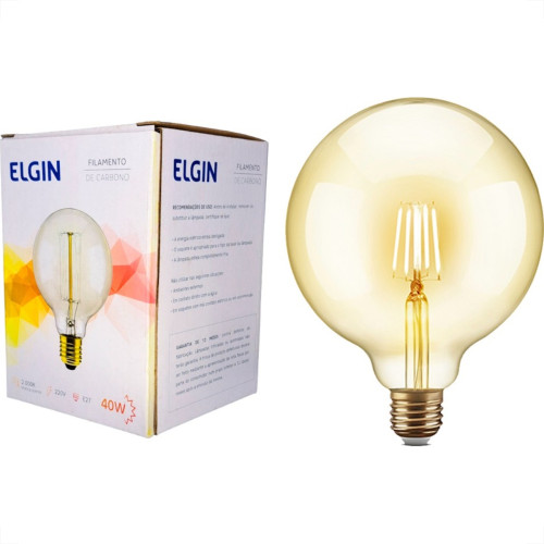 Lampada Filamento De Carbono Elgin G-95 40Wx220V. 2000K Lampada Filamento De Carbono Elgin G-95 40Wx220V. 2000K