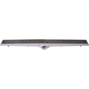 Ralo Linear Com Grelha Inox Luxo Estrela Com Sifao Removivel 5Cm X 70Cm