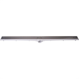 Ralo Linear Com Grelha Inox Luxo Estrela Com Sifao Removivel 5Cm X 100Cm