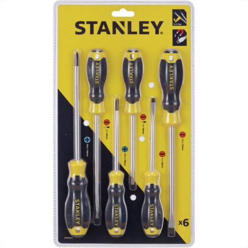 Chave Fenda Jogo Stanley Com 06 Pecas - Stm66672-840 Chave Fenda Jogo Stanley Com 06 Pecas - Stm66672-840