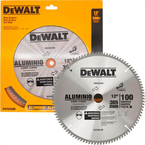 Disco De Serra Meia Esquadria Dewalt Para Aluminio 12'' 100 Dentes