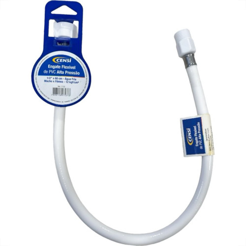 Engate Flexivel Alta Pressao Branco Pvc Censi Para Agua 60Cm - 7122 Engate Flexivel Alta Pressao Branco Pvc Censi Para Agua 60Cm - 7122