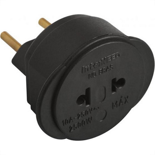 Pino Adaptador Interneed Universal 10A. Preto 37835 - Kit C/10 Pecas Pino Adaptador Interneed Universal 10A. Preto 37835 - Kit C/10 Pecas