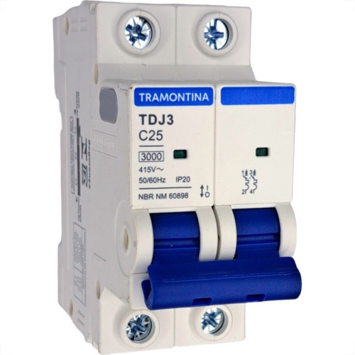 Disjuntor Tramontina ''Din'' Bipolar 25A. C Disjuntor Tramontina ''Din'' Bipolar 25A. C