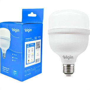 Lampada Led Alta Potencia Elgin 30W. 2.400Lm Bivolt 6500K. - E27