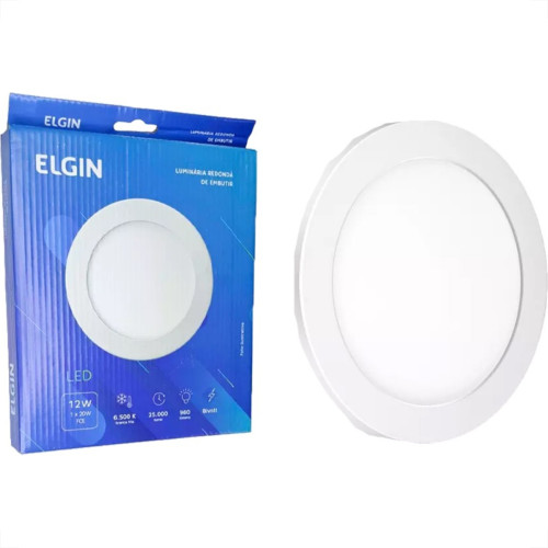 Plafon Led Embutir Elgin Redondo 12W. 960Lm. 6500K. Bivolt Branco Plafon Led Embutir Elgin Redondo 12W. 960Lm. 6500K. Bivolt Branco