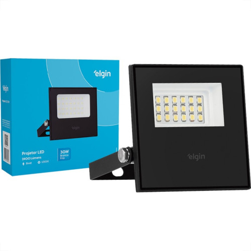 Refletor De Led Elgin 30W. 6500K. 2400Lm Ip66 Preto Bivolt Refletor De Led Elgin 30W. 6500K. 2400Lm Ip66 Preto Bivolt