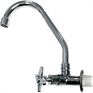 Torneira Bica Movel Pia Parede Metal Com Bica Abs Metrox 2060 - C-23 Lite Cromada