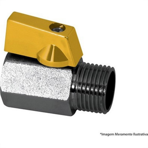 Registro Para Gas Esfera Higiban Niquelado Mxf 1/2''