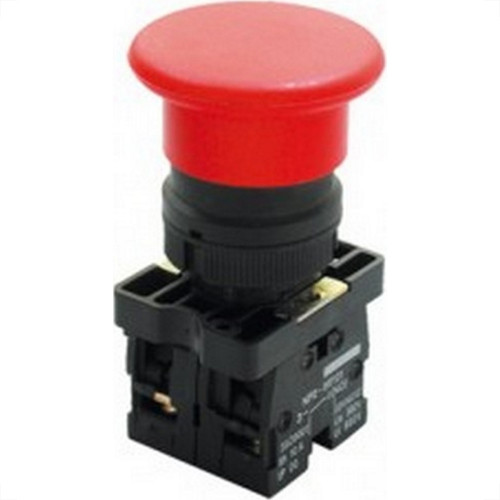 Botao Impulsao Steck Soco Vermelho 40Mm Slpfn1M4