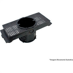 Suporte Laje Emave Com Caixa 25Cm Piso Preto - Kit C/10 Pecas