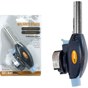 Macarico Portatil Globalmix Azul Automatico - Gt6019