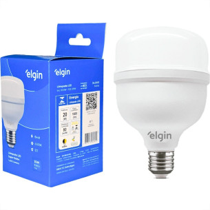 Lampada Led Alta Potencia Elgin 20W. 1.672Lm Bivolt 6500K. - E27