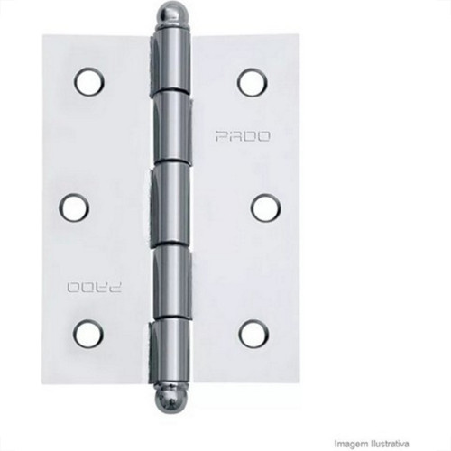 Dobradica Concept Blister Pado Aco Cromado 3521 - 3 Pecas - 3.1/2'' X 2.1/2''