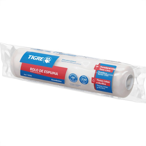 Rolo De Poliester Tigre 23Cm Branco-1330 Rolo De Poliester Tigre 23Cm Branco-1330