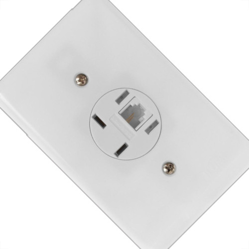 Conjunto Ilumi Stylus Branco Com Placa 1 Tomada Telefone Rj11 - 2565 Conjunto Ilumi Stylus Branco Com Placa 1 Tomada Telefone Rj11 - 2565
