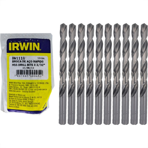 Broca Aco Rapido Irwin 3/32'' - Kit C/10 Pecas Broca Aco Rapido Irwin 3/32'' - Kit C/10 Pecas