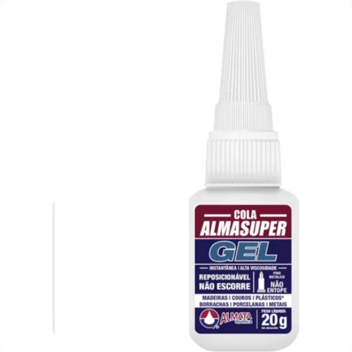 Cola Instantanea Almasuper Gel Nao Entope Alta Viscosidade 20G Cola Instantanea Almasuper Gel Nao Entope Alta Viscosidade 20G