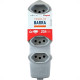 Tomada Barra Daneva Desmontavel 2 Polos + Terra 20A. 4 Tomadas Cinza