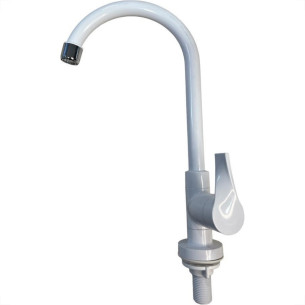 Torneira Bica Movel Pia Mesa Abs Herc Twist Branca 2950 - 1/4 De Volta