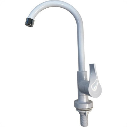Torneira Bica Movel Pia Mesa Abs Herc Twist Branca 2950 - 1/4 De Volta Torneira Bica Movel Pia Mesa Abs Herc Twist Branca 2950 - 1/4 De Volta