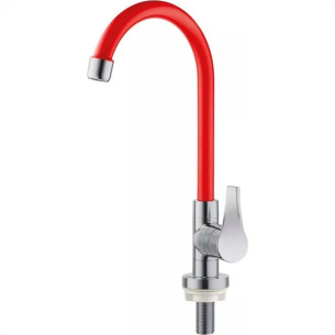 Torneira Bica Movel Pia Mesa Abs Herc Twist Vermelha 2951 - 1/4 De Volta