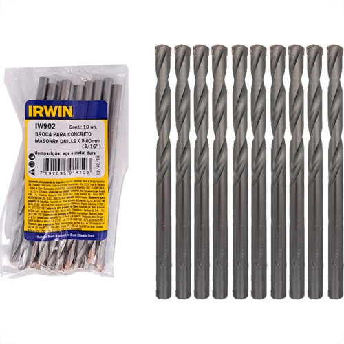 Broca Widea Irwin 5 Mm - 3/16'' - Kit C/10 Pecas Broca Widea Irwin 5 Mm - 3/16'' - Kit C/10 Pecas