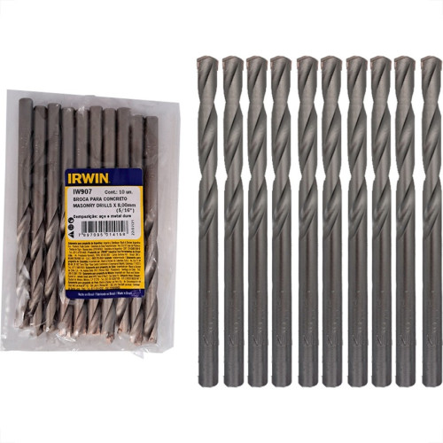 Broca Widea Irwin 8 Mm - 5/16'' - Kit C/10 Pecas Broca Widea Irwin 8 Mm - 5/16'' - Kit C/10 Pecas
