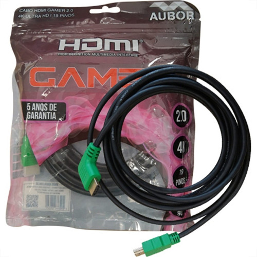 Cabo Hdmi 2.0 Aubor Gamer 2060Hp - 4K 5M Cabo Hdmi 2.0 Aubor Gamer 2060Hp - 4K 5M