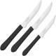 Faca Tramontina Conjunto 3 Pecas Churrasco Preto 23180/304 Faca Tramontina Conjunto 3 Pecas Churrasco Preto 23180/304