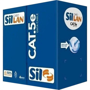 Cabo De Rede/Informatica Sil 4 Pares Cat5E Azul Com 305M
