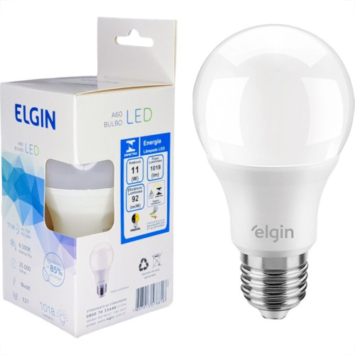 Lampada Led Bulbo Elgin A60 - 11W. 6500K. Lampada Led Bulbo Elgin A60 - 11W. 6500K.