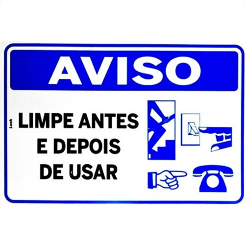 Placa Look 20X30Cm (Limpe Antes E Depois Usar) - Kit C/5 Pecas