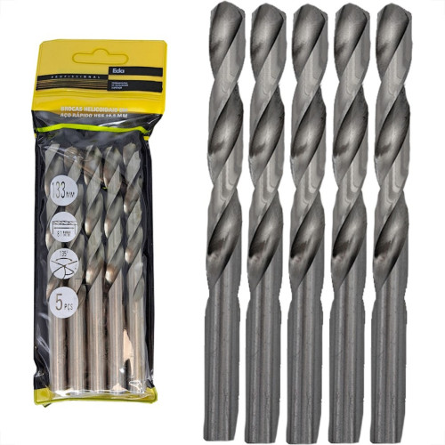 Broca Aco Rapido Eda 10,5Mm - 0Ch - Kit C/5 Pecas Broca Aco Rapido Eda 10,5Mm - 0Ch - Kit C/5 Pecas
