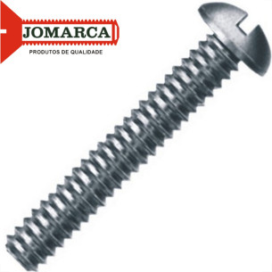 Parafuso Rosca Maquina Redonda Fenda Jomarca 1/4 X 5/8'' - Kit C/2 Centos