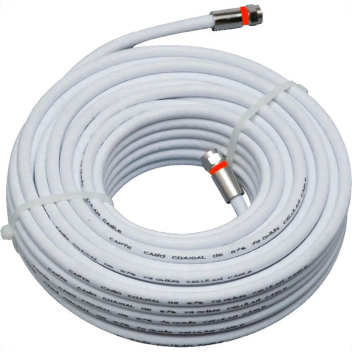 Fio Antena Coaxial Celular Casa Tuiuti 67% Rg-06 - 25M Fio Antena Coaxial Celular Casa Tuiuti 67% Rg-06 - 25M