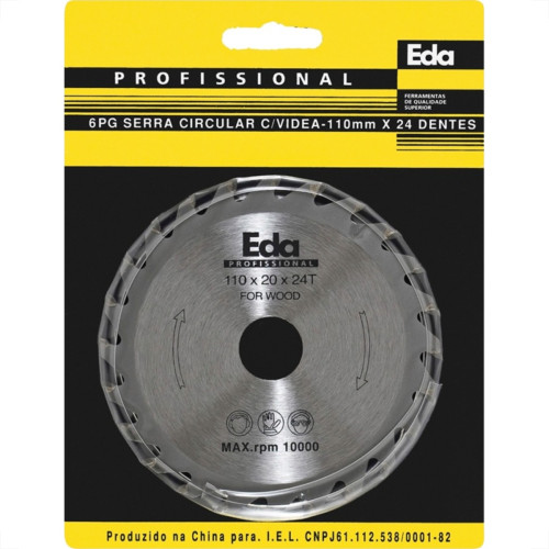 Serra Circular Widea Eda 4.3/8X24 Dentes X20Mm - 6Pg Serra Circular Widea Eda 4.3/8X24 Dentes X20Mm - 6Pg