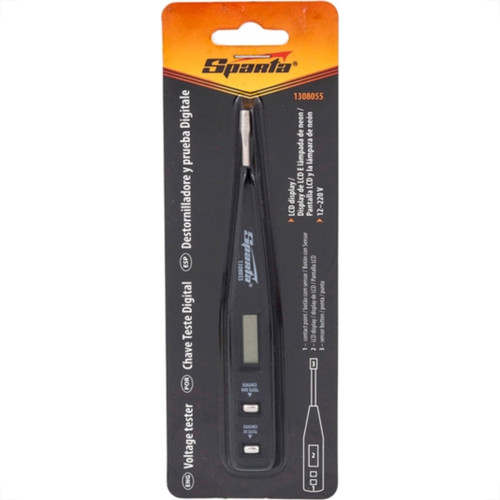 Chave Fenda Teste Digital Sparta 12V. - 220V. 1308555 Chave Fenda Teste Digital Sparta 12V. - 220V. 1308555