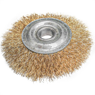 Escova De Aco Circular Mil Kits Aco Latonado Para Furadeira 3'' X1/2'' Sem Haste- M4