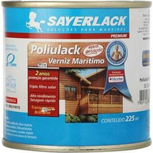 Verniz Sayerlack Poliulack Maritimo Brilhante 225Ml Verniz Sayerlack Poliulack Maritimo Brilhante 225Ml