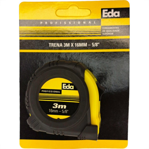 Trena Eda Emborrachada Profissional 3Mx16Mm - 8Bl Trena Eda Emborrachada Profissional 3Mx16Mm - 8Bl