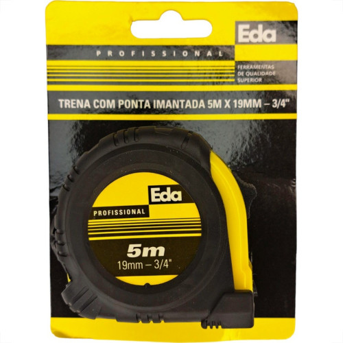 Trena Eda Emborrachada Profissional 5Mx19Mm Com Ima - 8Bm Trena Eda Emborrachada Profissional 5Mx19Mm Com Ima - 8Bm