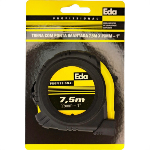 Trena Eda Emborrachada Profissional 7,5Mx25Mm Com Ima - 8Lx Trena Eda Emborrachada Profissional 7,5Mx25Mm Com Ima - 8Lx